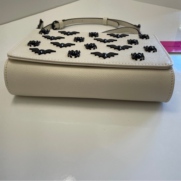 NWT Betsey Johnson XO Sybil Spiders & Bats Crossbody | Chalk - Picture 4 of 11